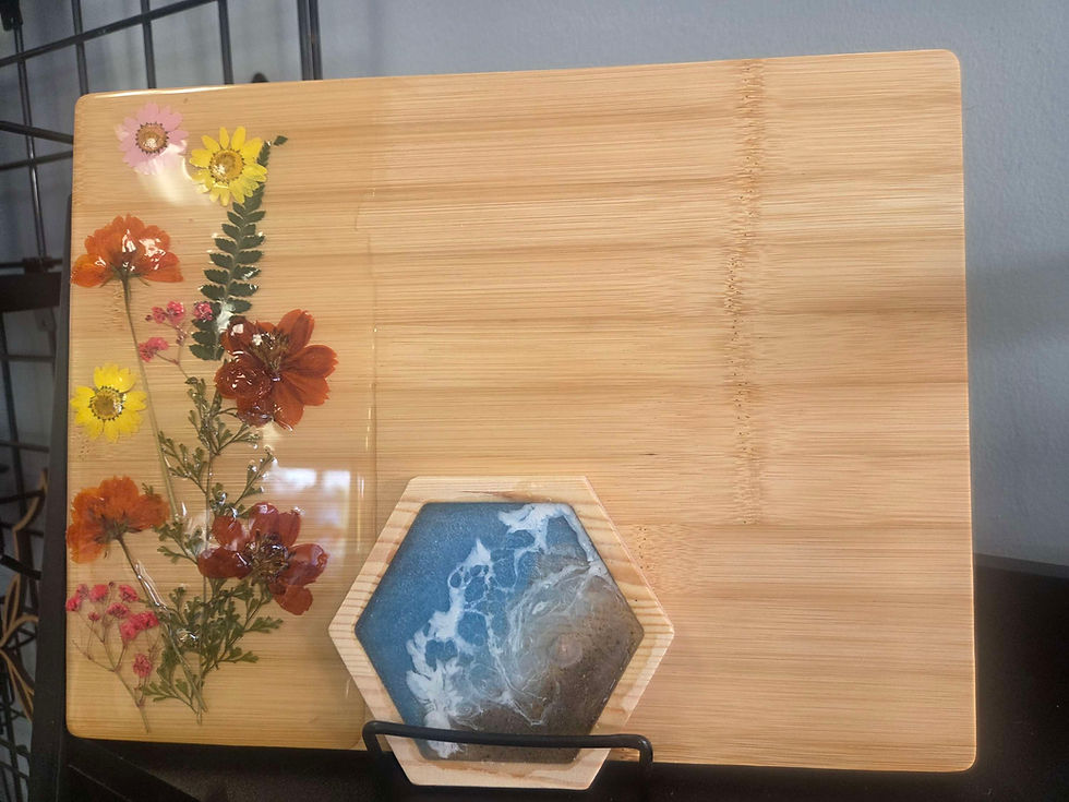 Resin Cutting Board & Coasters