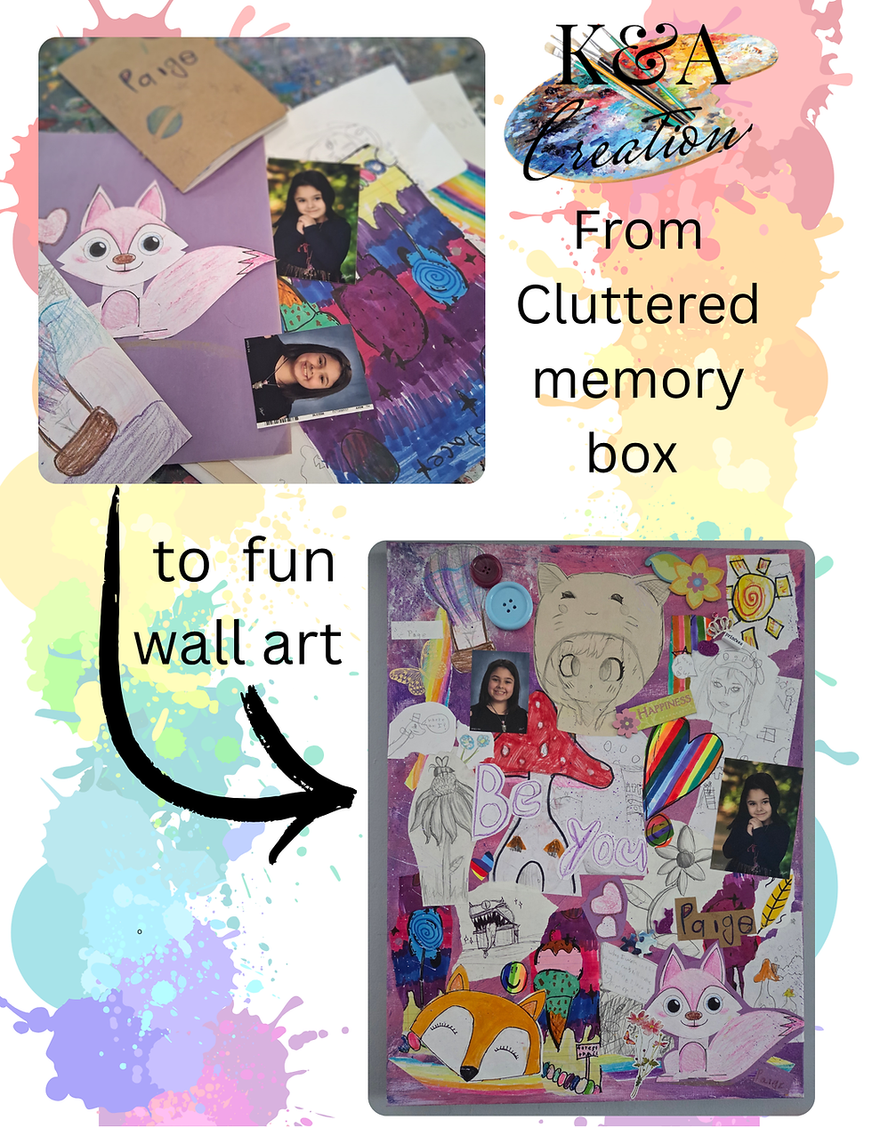 Fridge to Frame: Collage your child's artwork