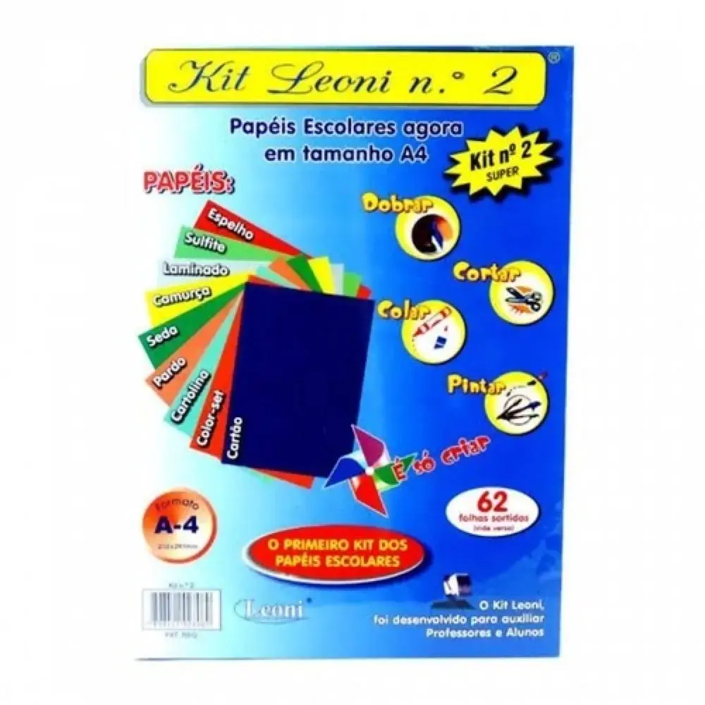 Kit Leoni Nº2 Papéis Escolares A4