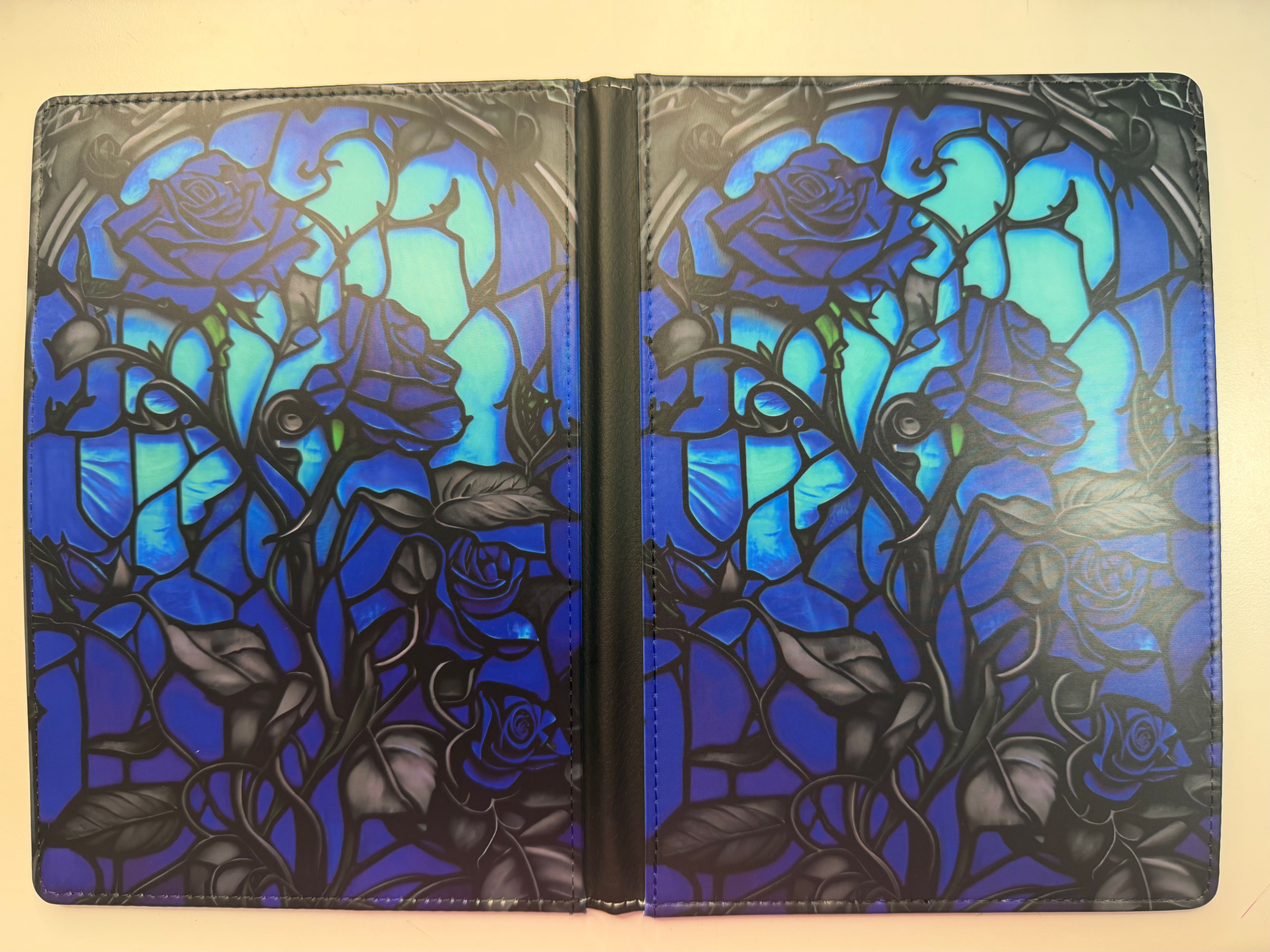 Blue Stained Glass Rose
