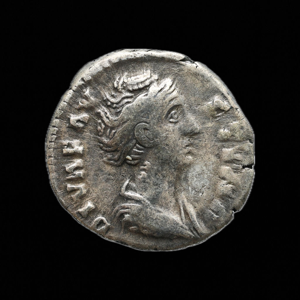 Roman Empire – Diva Faustina I – AR Denarius, AD 140/141 – Rome