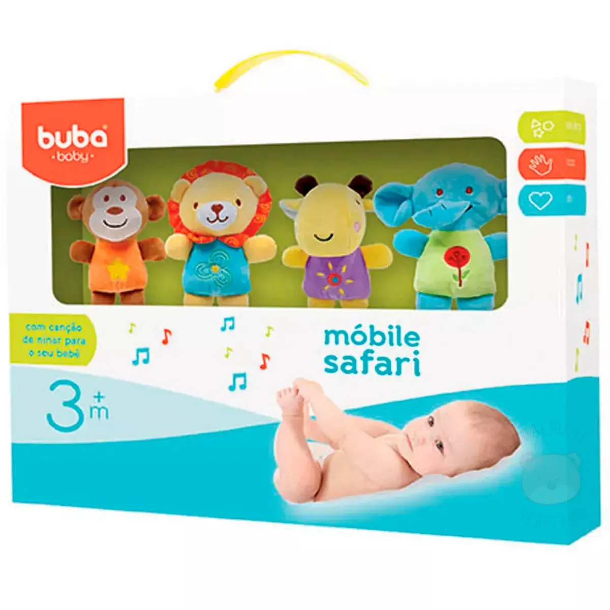 Móbile para Berço Musical Safari Friends (3m+) - Bubamar - Pimpolho