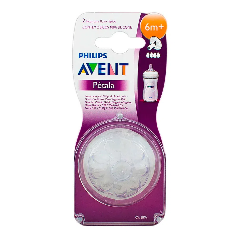 Bico Mamadeira Pétala Fluxo 4 - 6m+ Philips Avent