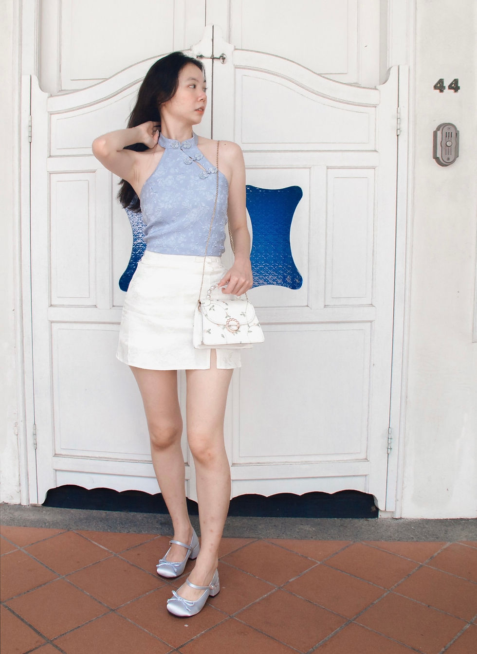 Thumbnail: [BUNDLE SET] Era of Romance Cheongsam Top x Orient Charms Skirt 