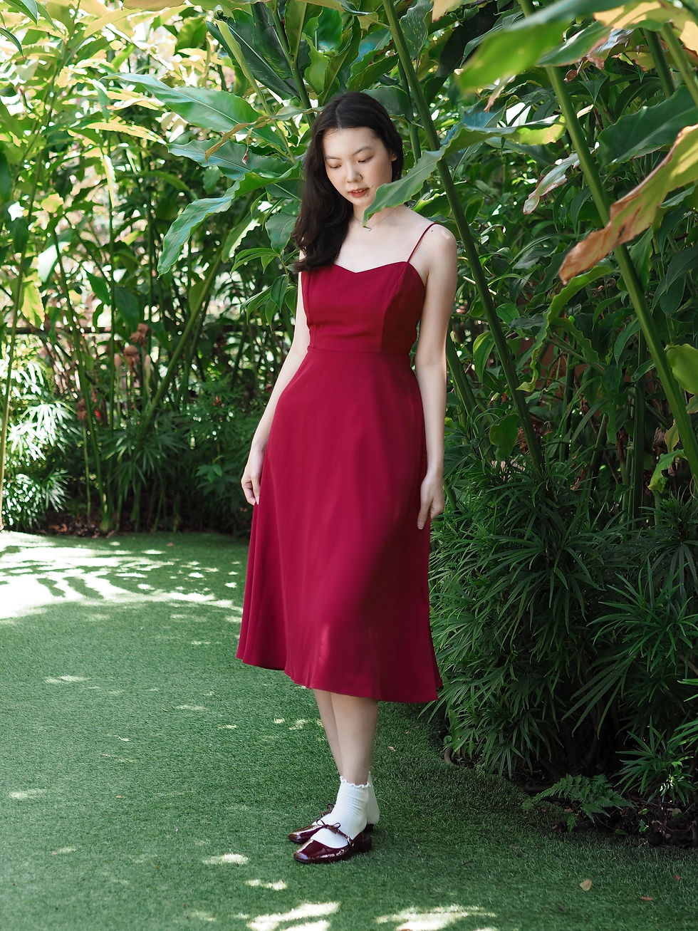 Thumbnail: Marilyn Monroe Crossback Cutout Spag Dress (RUBY RED) 