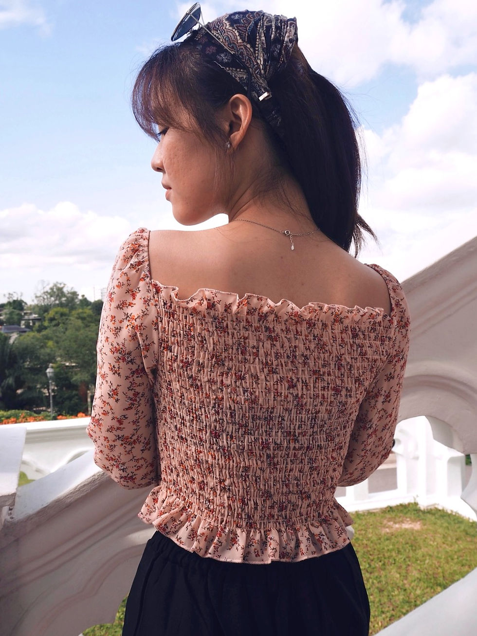 Thumbnail: Sentiments of Roses Long Sleeve Smocked Top
