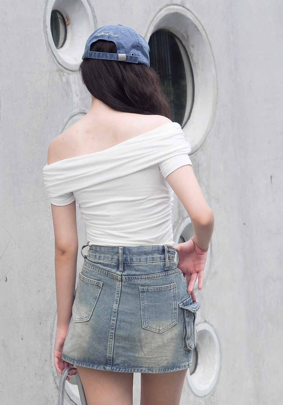 Thumbnail: The Lover’s Club Ruched Off Shoulder Knit Top (WHITE) 
