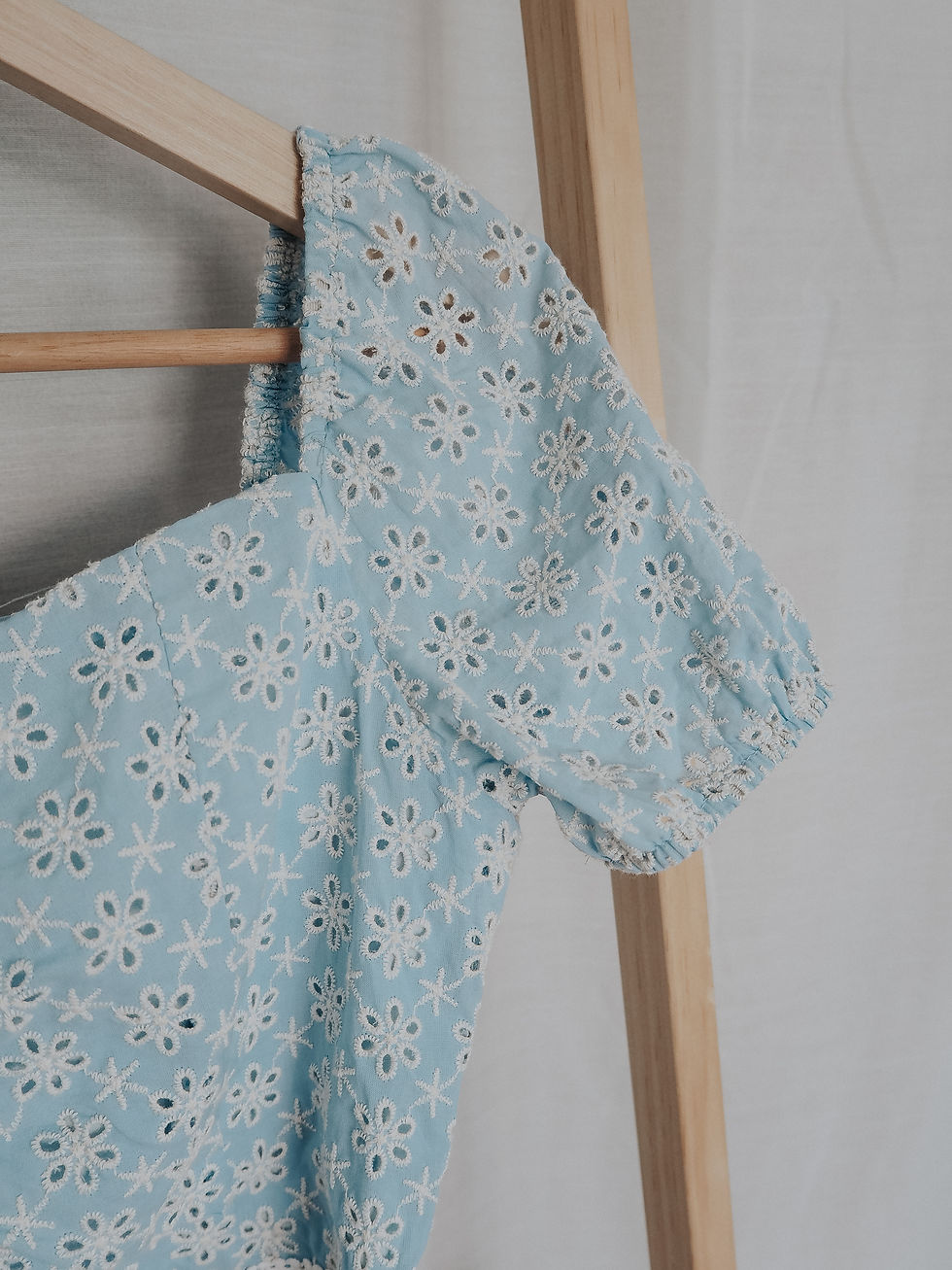 Thumbnail: Maison Meadows Sweetheart Floral Eyelet 2-Way Top