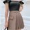 Thumbnail: Napoleon Asymmetrical Overlay Pleated Skirt [WALNUT BROWN]