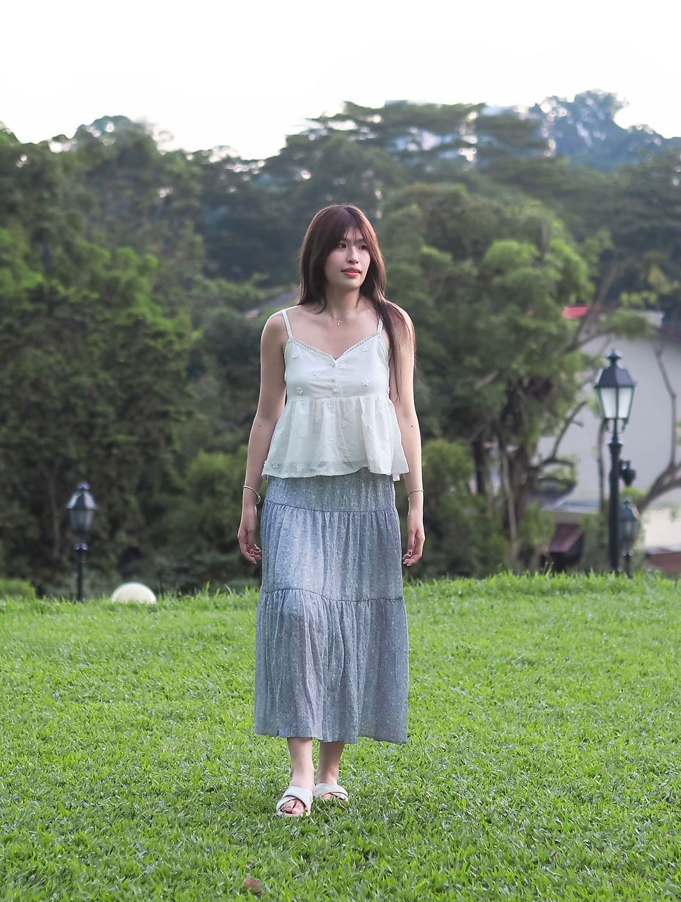Thumbnail: Meadow Diaries Wildflower Skater Skirt (BLUEBELL)
