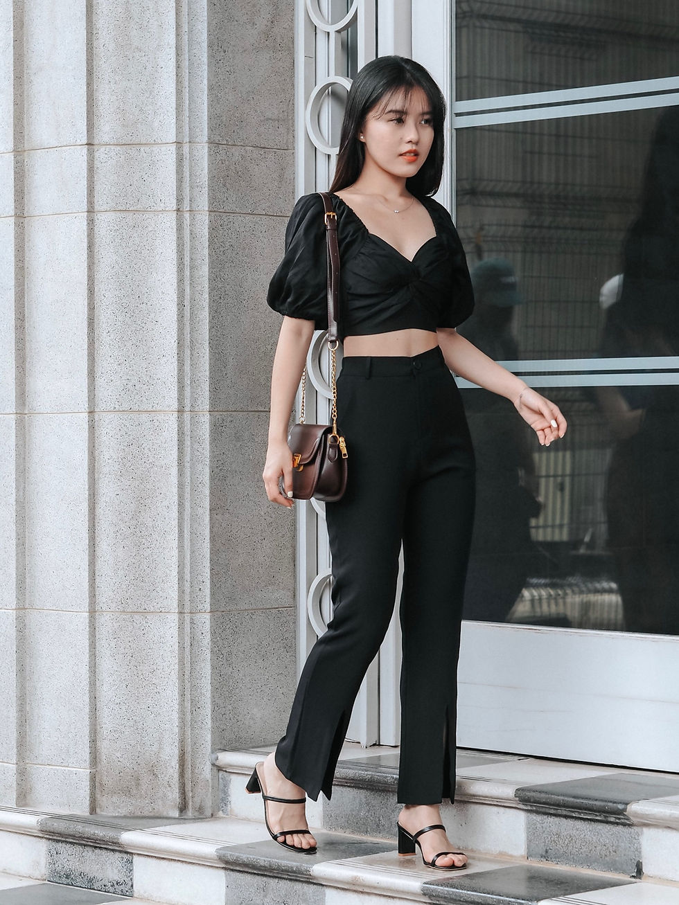 Thumbnail: Stature Mid Silt Straight Cut Suit Pants [CLASSIC BLACK]
