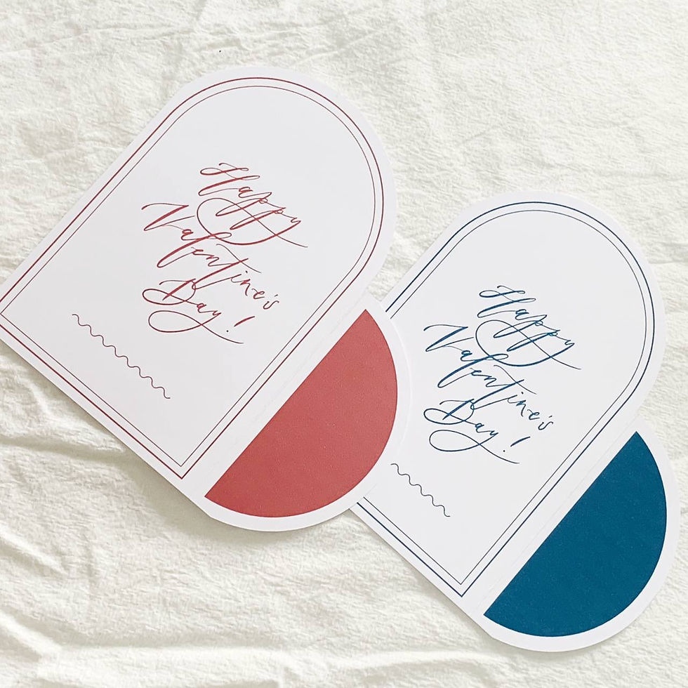 Thumbnail: [Wildflow3r X Mamahand] Illustrated Valentine’s Day Cards [2 COLORS]