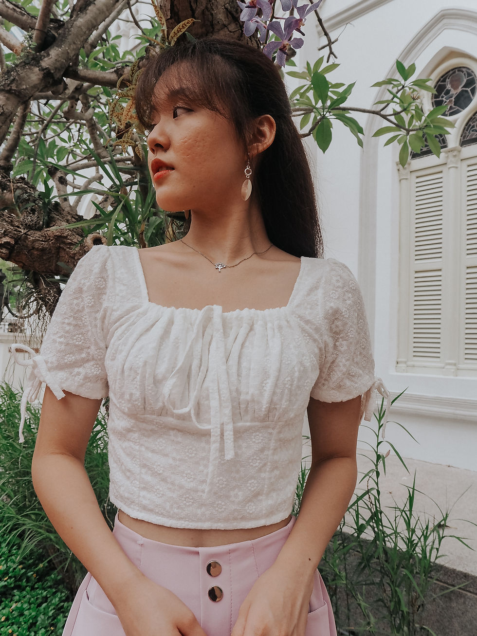 Thumbnail: Heart of Charms Floral Crochet Ribbon Top