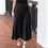 Thumbnail: Secret Rendezvous Satin Fishtail Midi Skirt (BLACK)