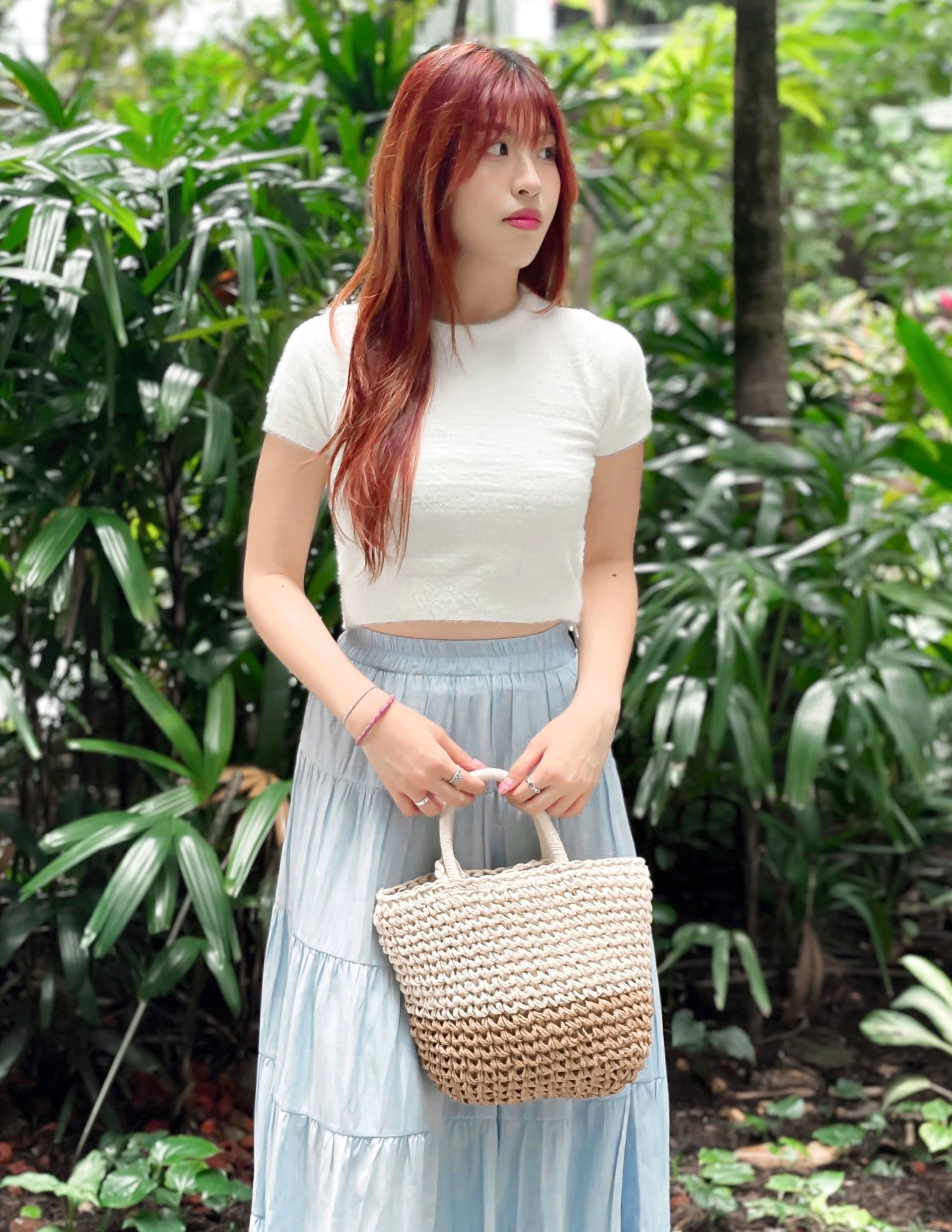 Maomao Soft Furry Round Neck Knit Sleeve Top