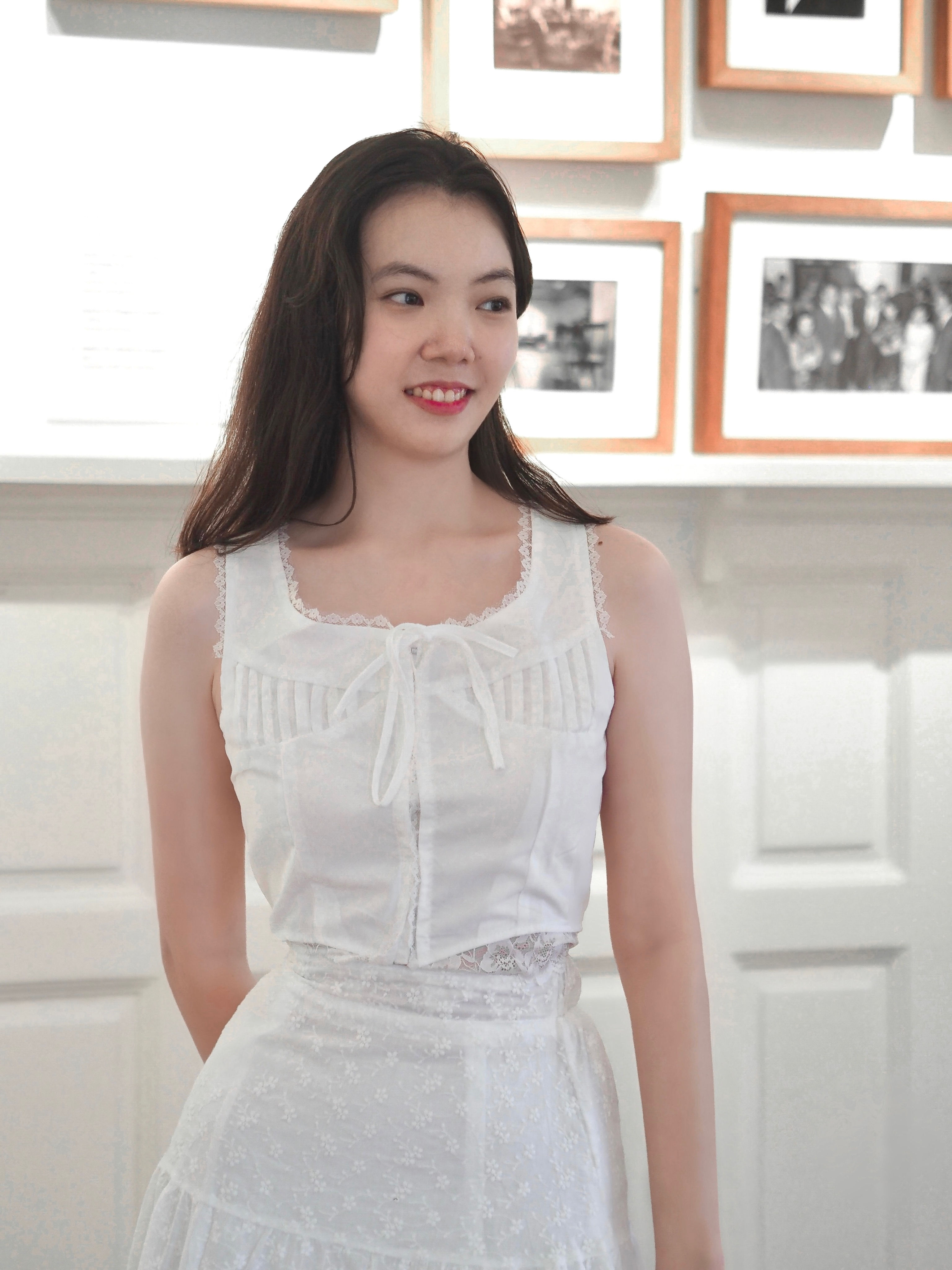 [TOP ONLY] Bella Donna Ribbon-Tie Embroidered Top