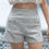 Thumbnail: Spring's Symphony Pearl Embellished Tweed Shorts  (DUSTY BLUE)