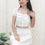 Thumbnail: Petals On The Sill Midaxi Skater Skirt (WHITE)