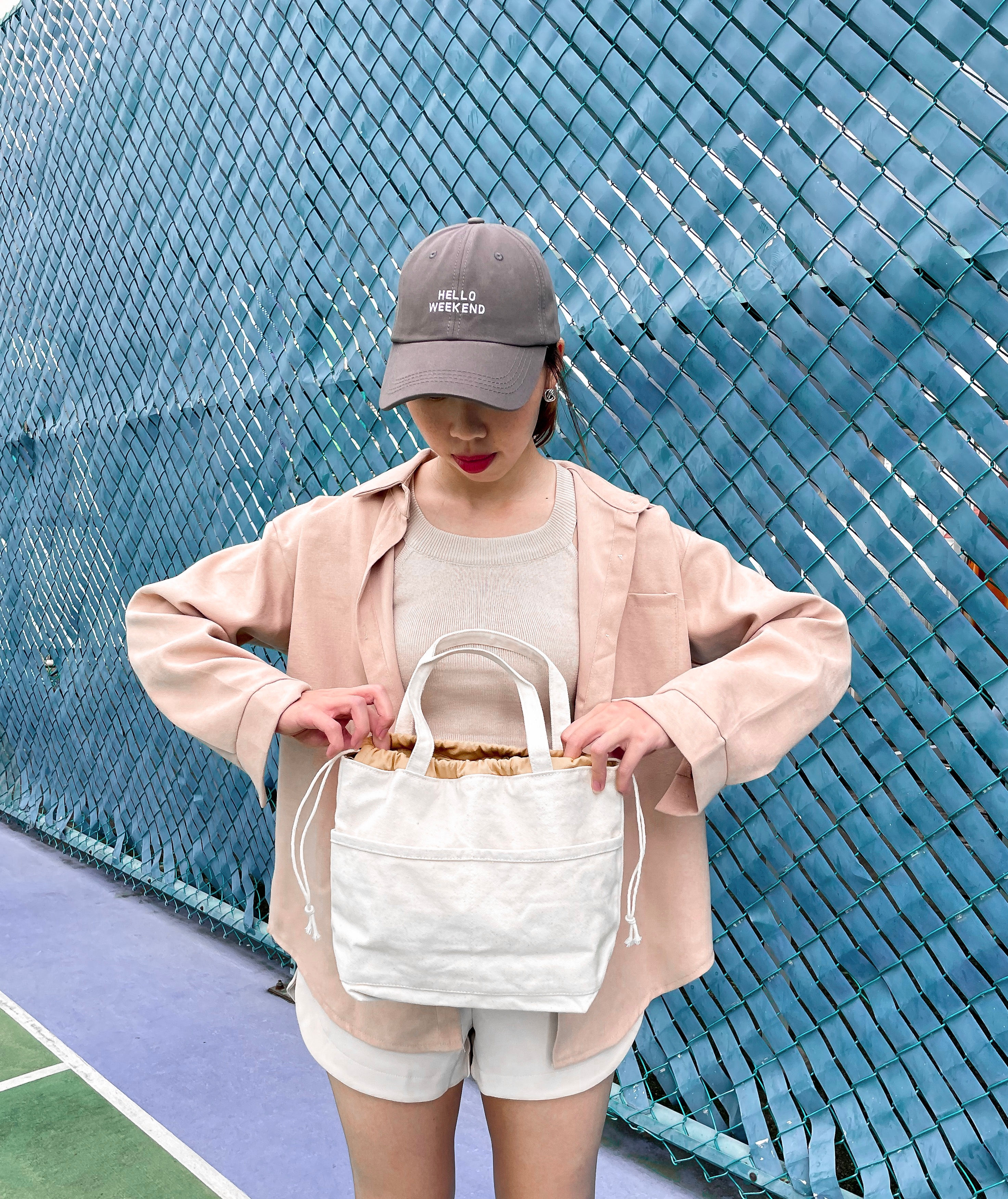 Arabica Canvas Drawstring Dumpling Bag