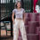 Thumbnail: Clementine Cargo Straight Cut Denim Pants [PEARL WHITE]