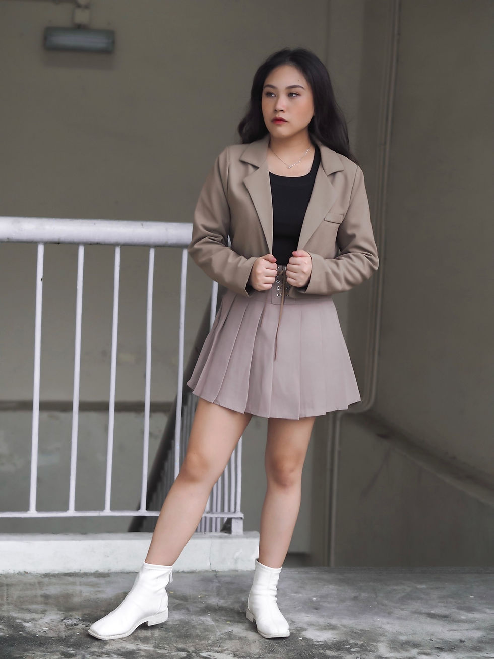 Thumbnail:  It’s Alexa Tailored Suit Blazer (KHAKI BROWN) 