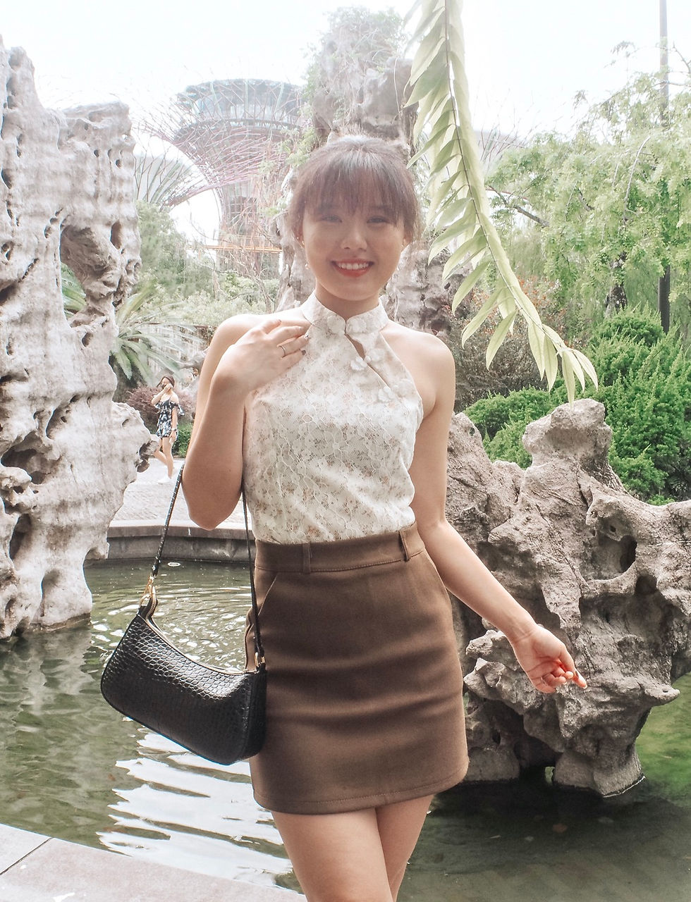 Thumbnail: Dusk to Dawn Belted A-line Skirt [WALNUT BROWN]
