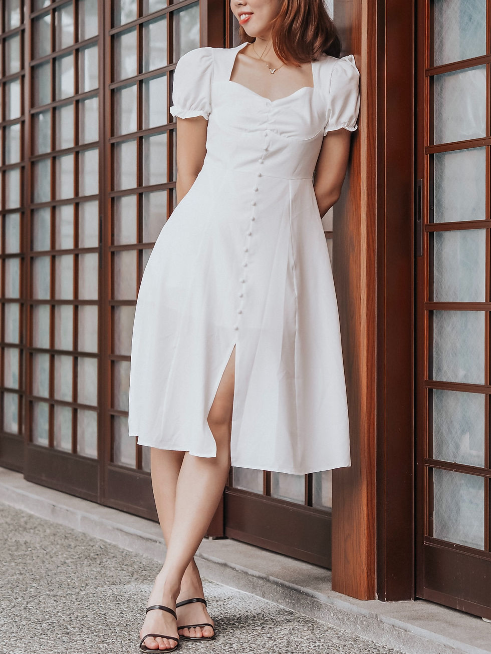 Thumbnail: Cottage Dreams Sweetheart Midi Dress