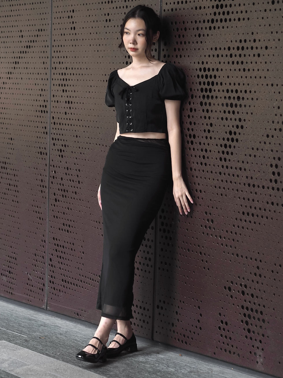 Thumbnail: Solaris Mesh Midaxi Bandage Skirt