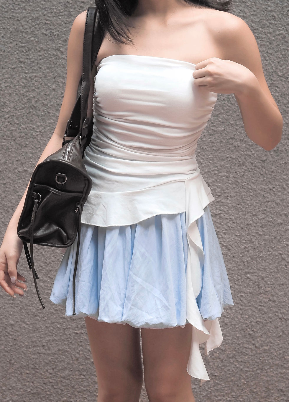 Thumbnail: Sweet Rebellion Padded Jellyfish Ruffle Frills Tube Top (WHITE)