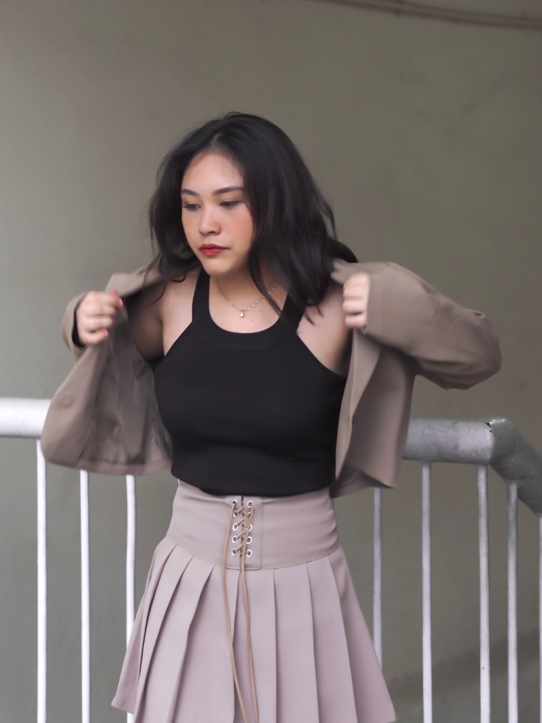 Elemental Everyday Halter Knit Top  (BLACK)