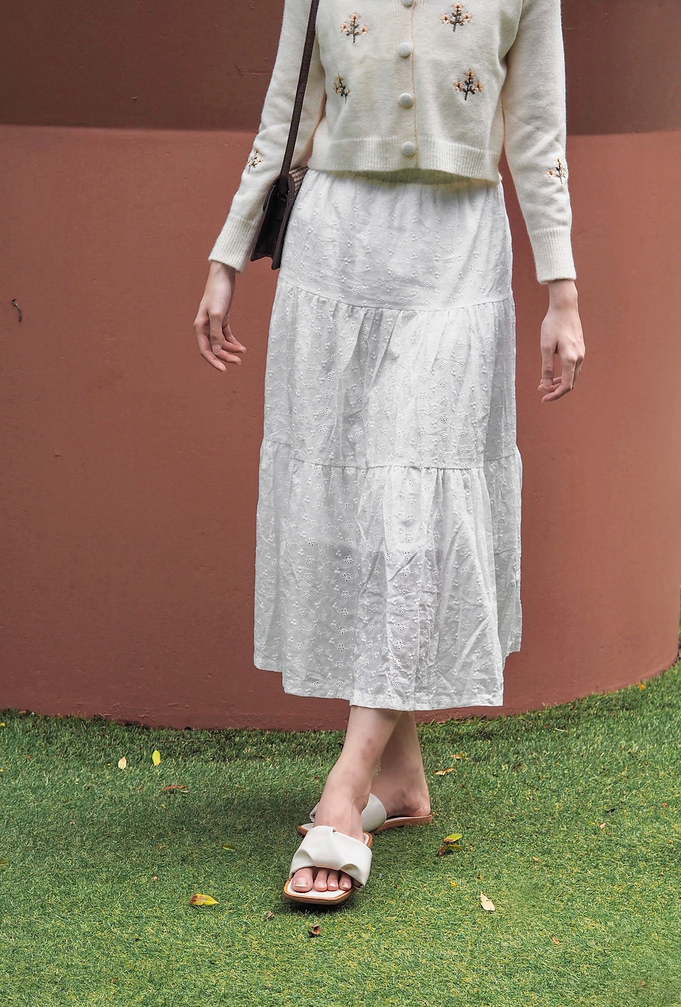 Thumbnail: Island In The Sun Broderie Midaxi Skater Skirt