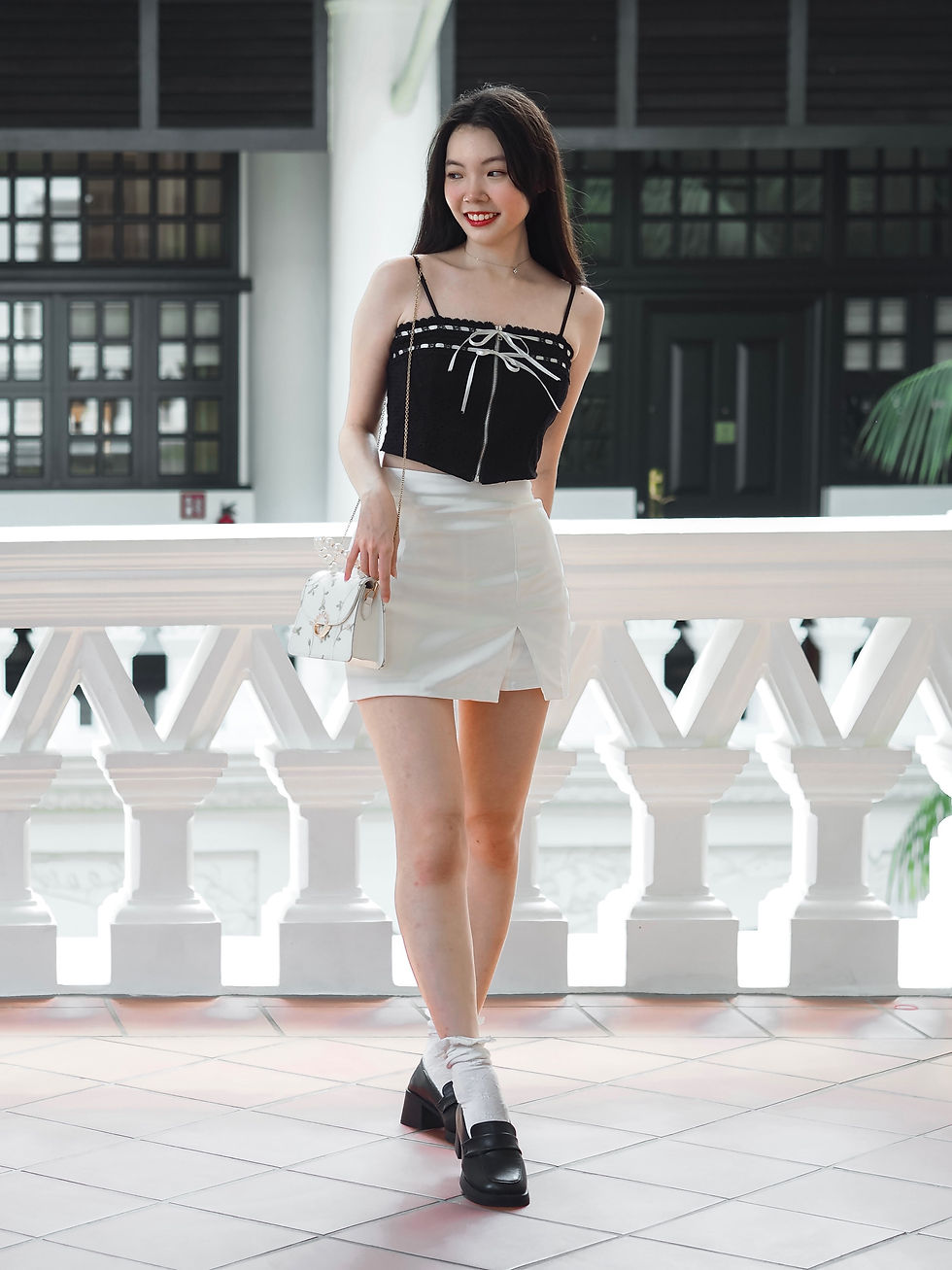 Thumbnail: After Hours Side Silt Overlay Skorts (WHITE) 