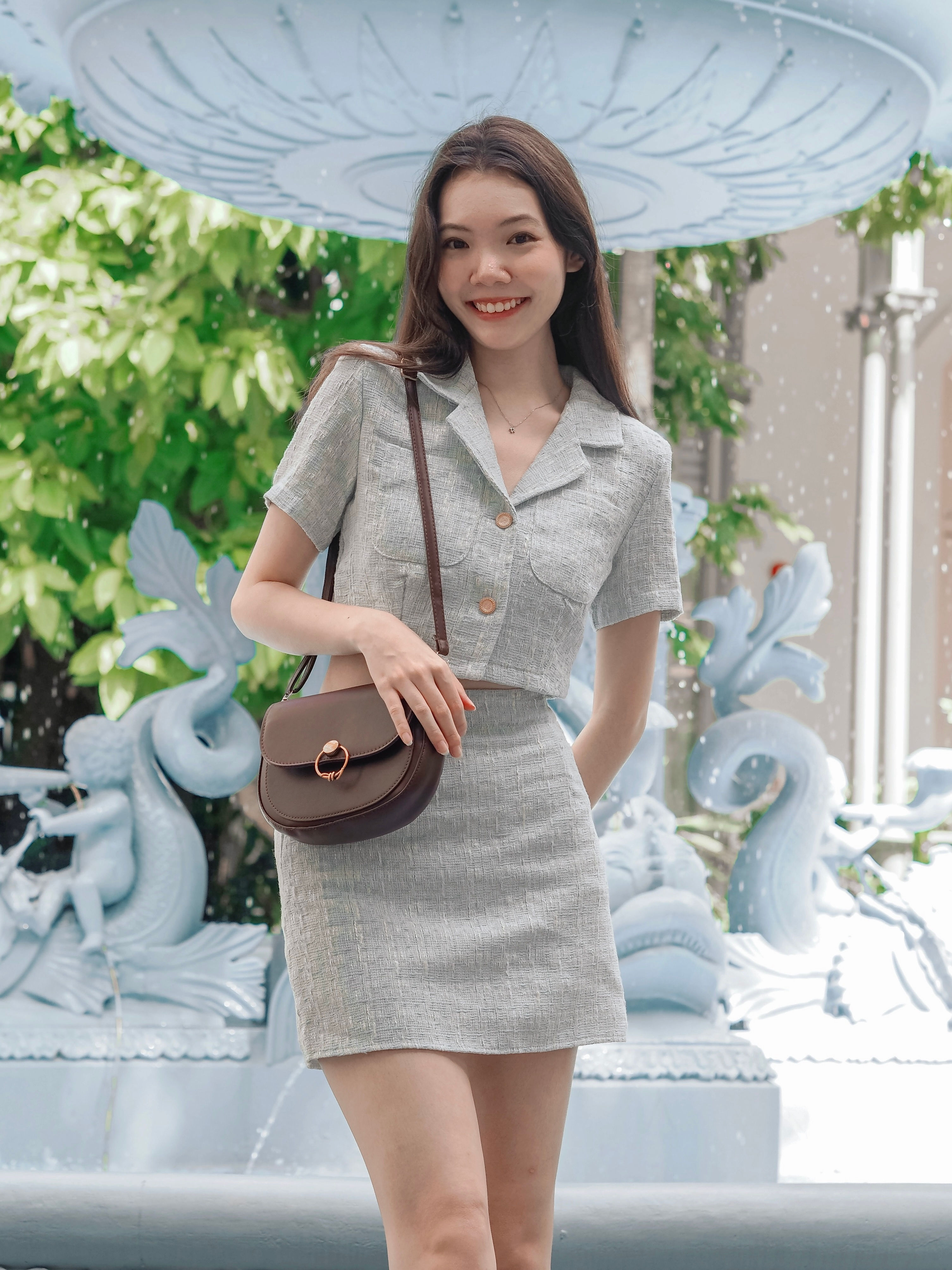 Le Maison 2-way Crescent Buckle Saddle Bag /Clutch