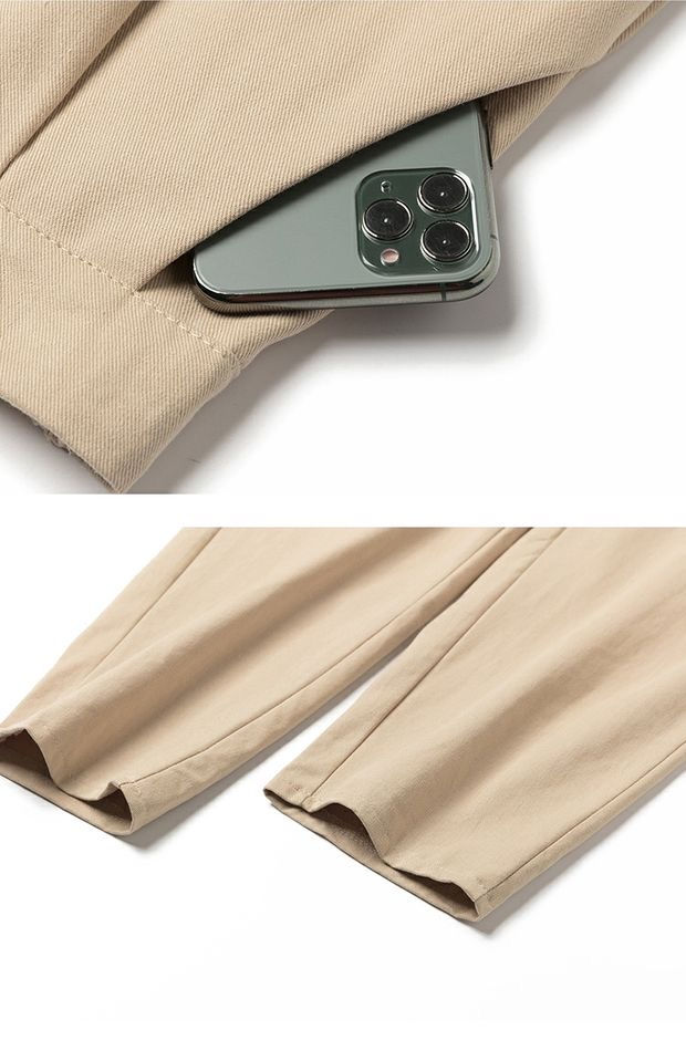 Thumbnail: Harrison Straight Cut High Waist Pants [CREAM WHITE]