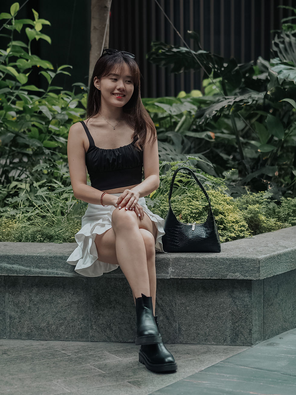 Thumbnail: State of Mind Satin Ruched Spag Top (BLACK)