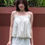 Thumbnail: Flower Girl Bubble Shoestring Spag Top (PEARL WHITE)