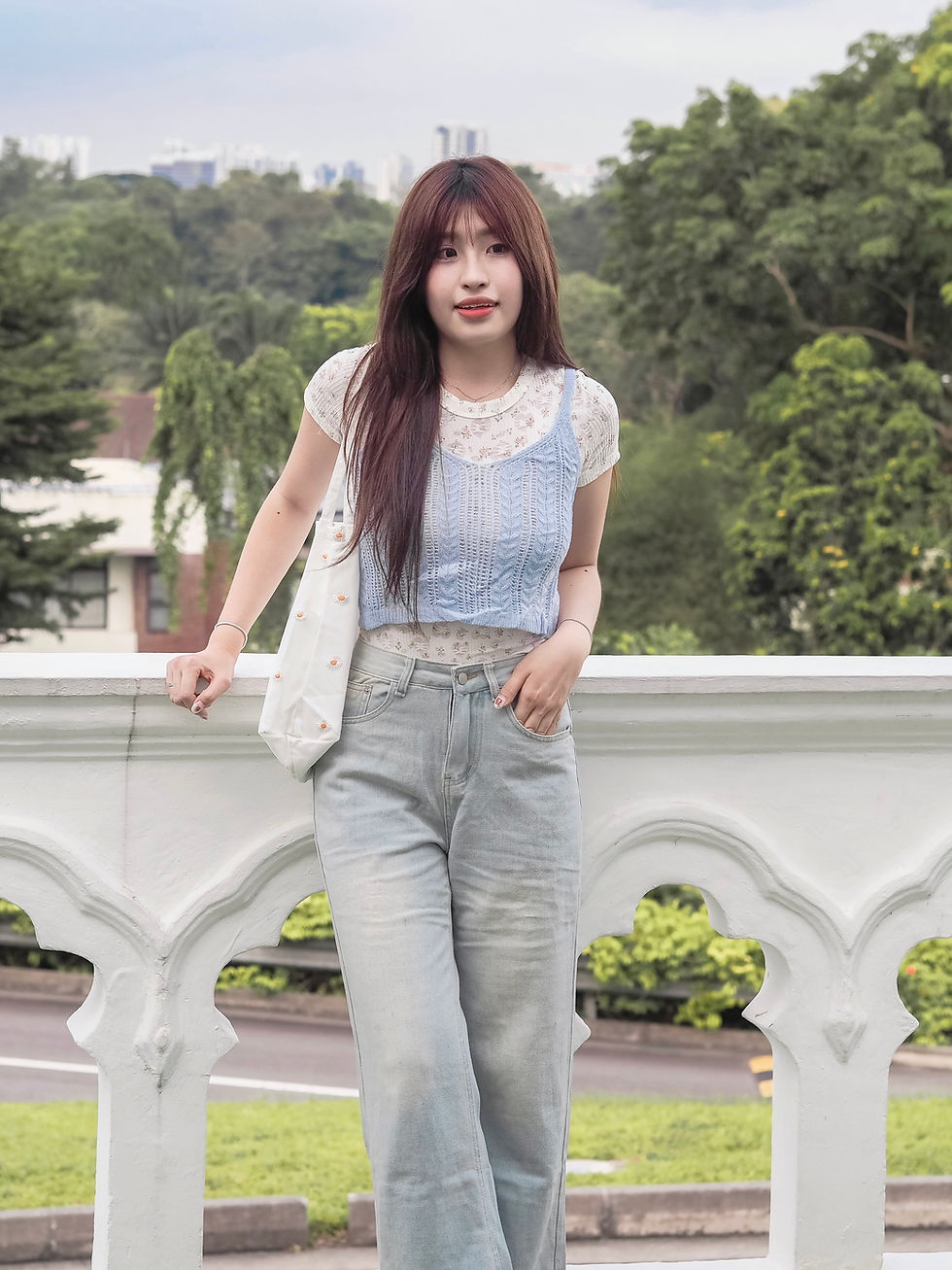 Thumbnail: Cottage Garden Floral Posy Sleeve Knit Top