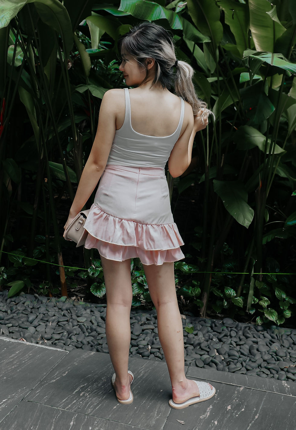 Thumbnail: Pretty Betty Ruffle Mermaid Swing Skirt (BABY PINK)