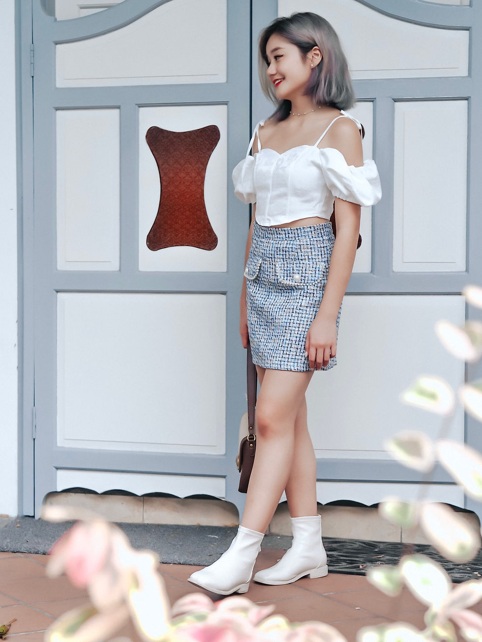 Thumbnail: Hey Sweetie Pie 2-Way Lace Embroidery Puff Sleeve Top [WHITE]