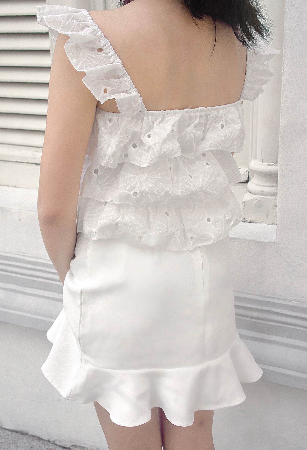 Thumbnail: Notes of Summer Crochet Tier Ruffle Top