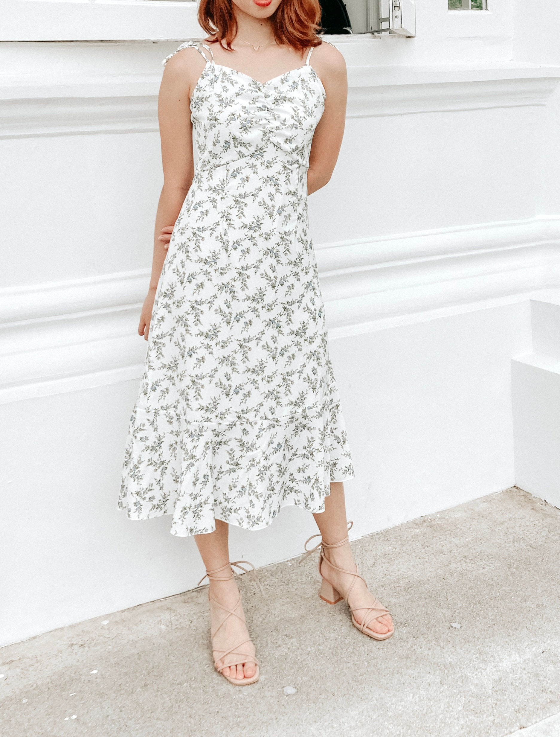 Ode to Joy Lace-up Ballerina Heels [NUDE]