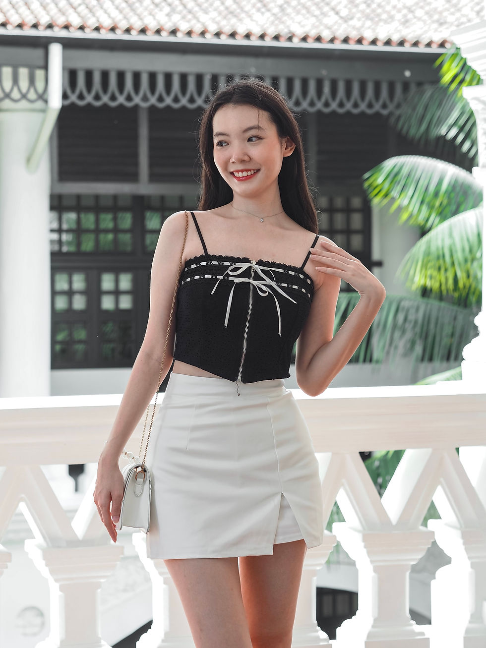Thumbnail: After Hours Side Silt Overlay Skorts (WHITE) 