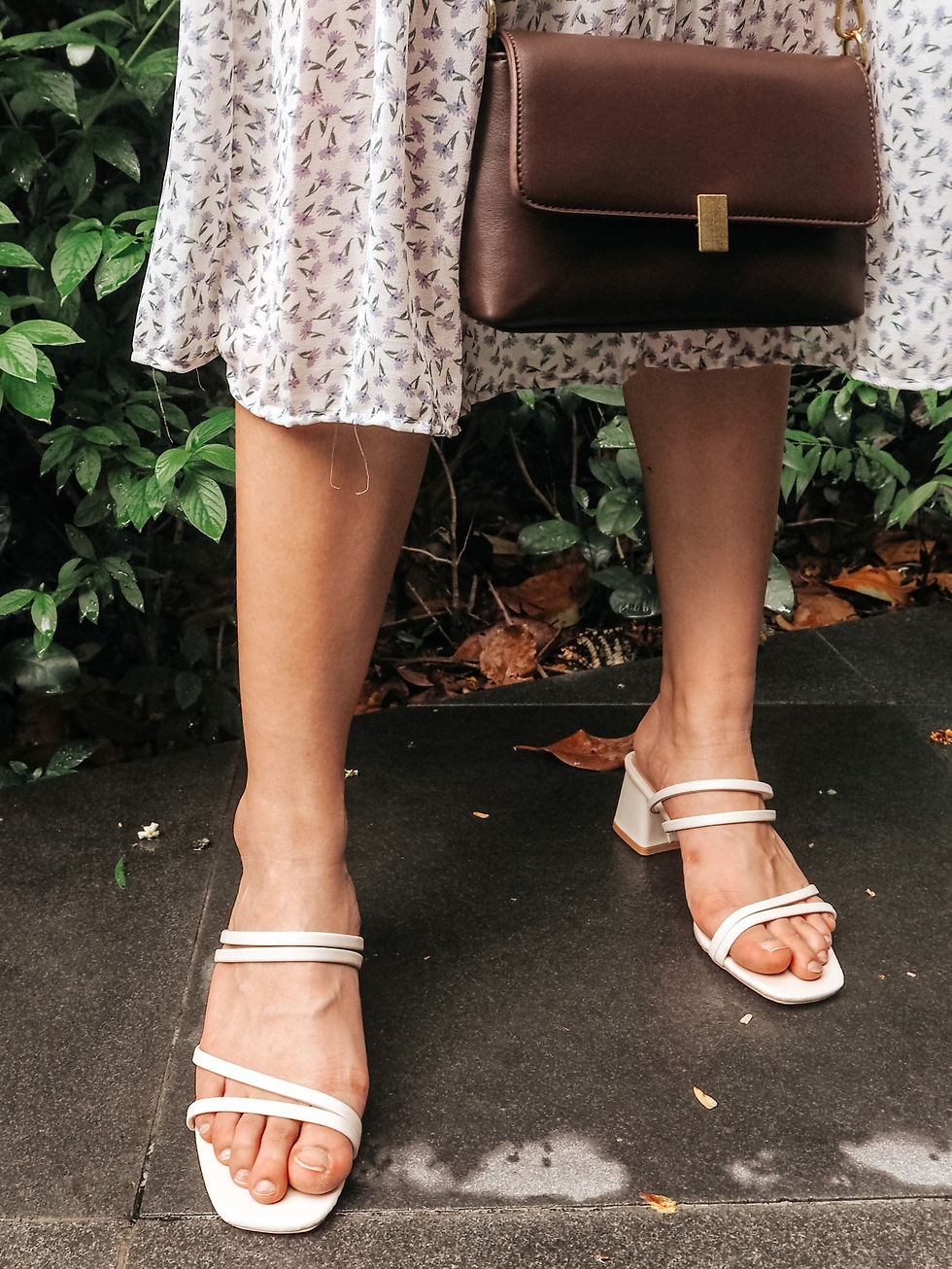Thumbnail: Heather Strappy Low Block Heels (3 COLOURS)