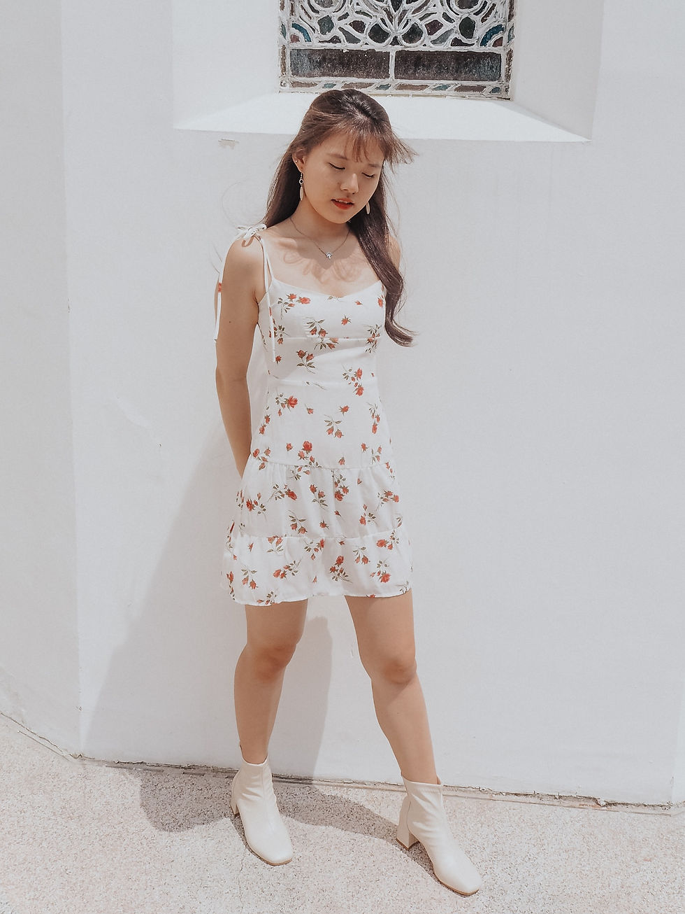 Thumbnail: A Meadow Daydream Floral Shoulder-Tie Dress