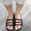 Thumbnail: Gladiator y2k Triple Buckle Strappy Slip On Sandals (BLACK)