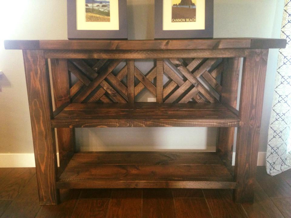 Thumbnail: Solid Wood Farmhouse Console Table