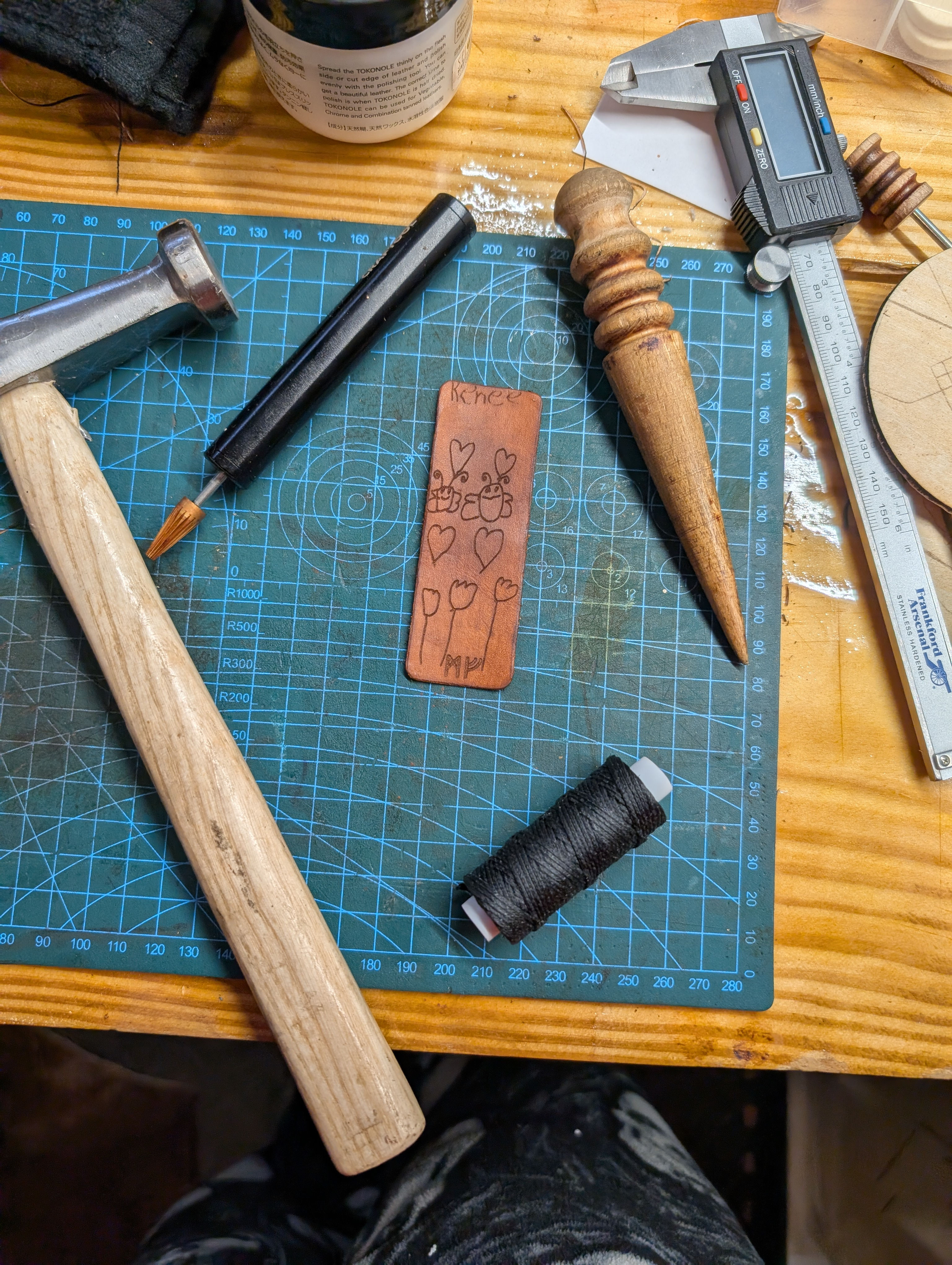 Custom Leather bookmark