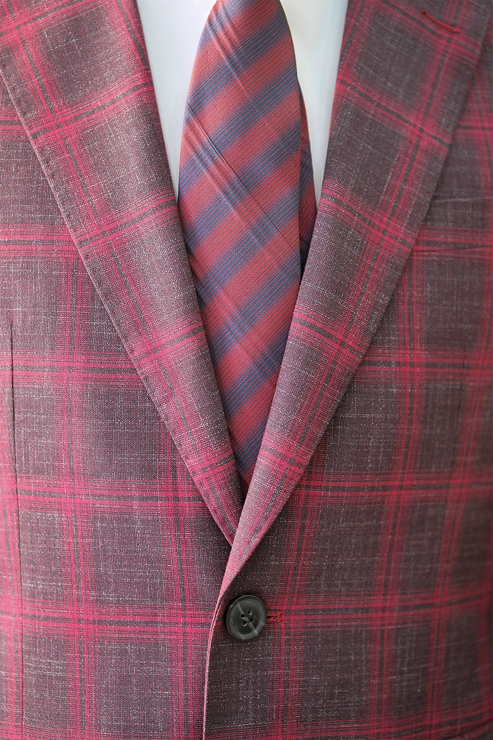 Thumbnail: RTW Red-Brown Windowpane Blazer