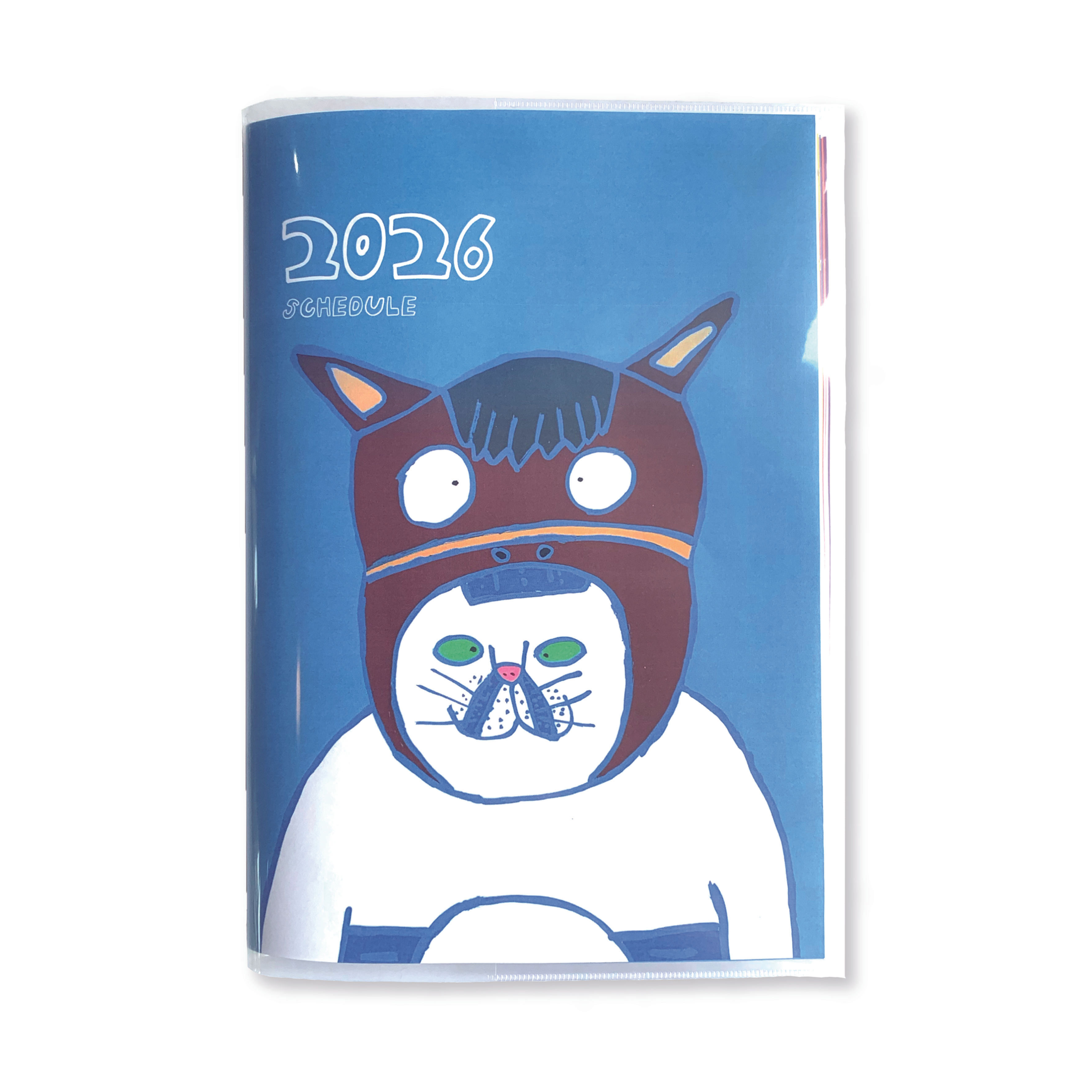 ぽっちゃんのねこの絵のスケジュール帳2026（4月はじまり）