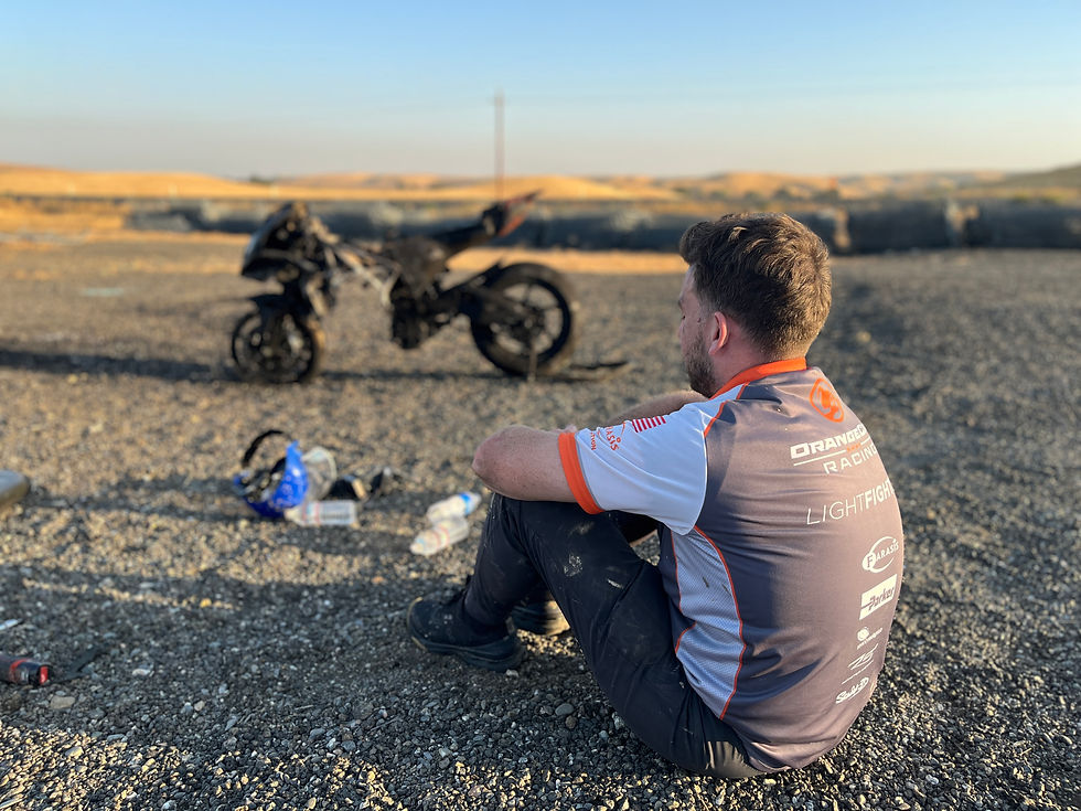 Everyone was OK. But our beloved Bike 005 was certainly not.